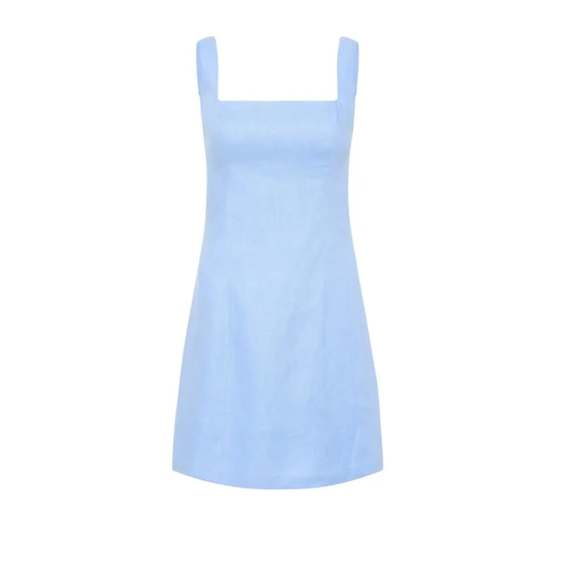 Monroe Linen Mini Dress | Sky