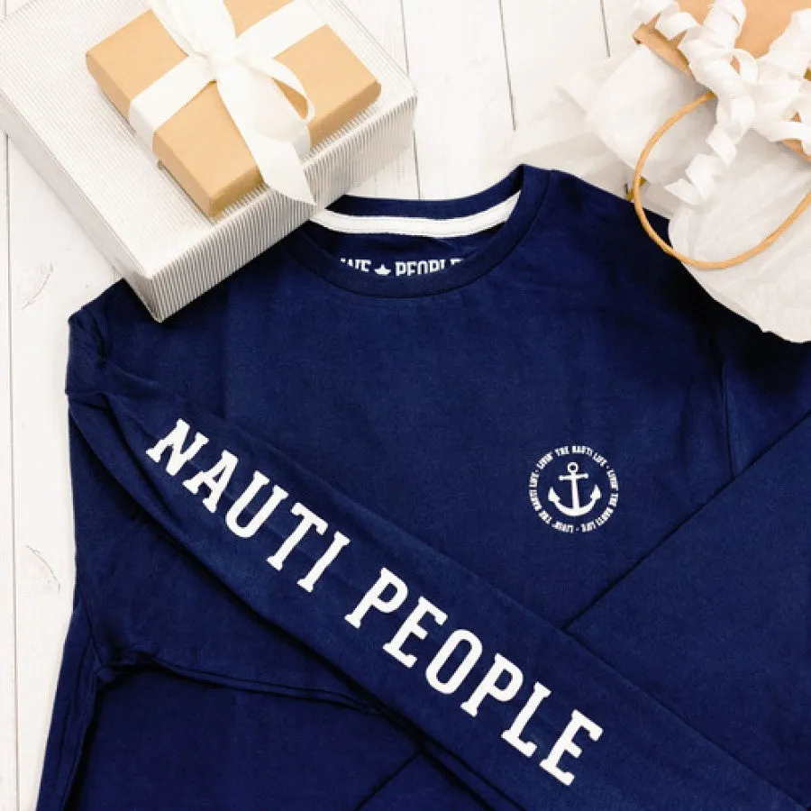 Nauti People Navy Unisex Long Sleeve T-Shirt