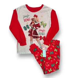 NEW! Girls Nickelodeon Size 10/12 YLG Red & White Jo Jo Siwa Christmas Pajamas
