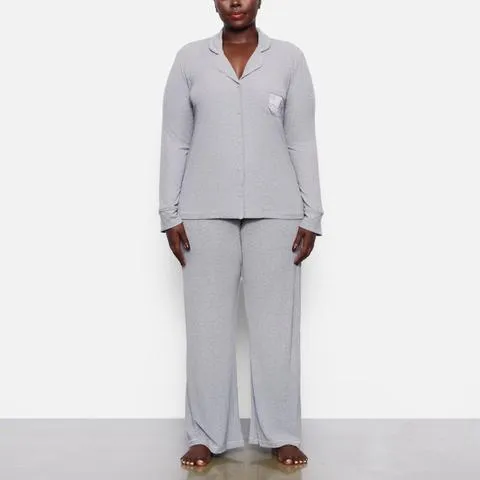 OLYMPIC CAPSULE JERSEY SLEEP SET | HEATHER GREY