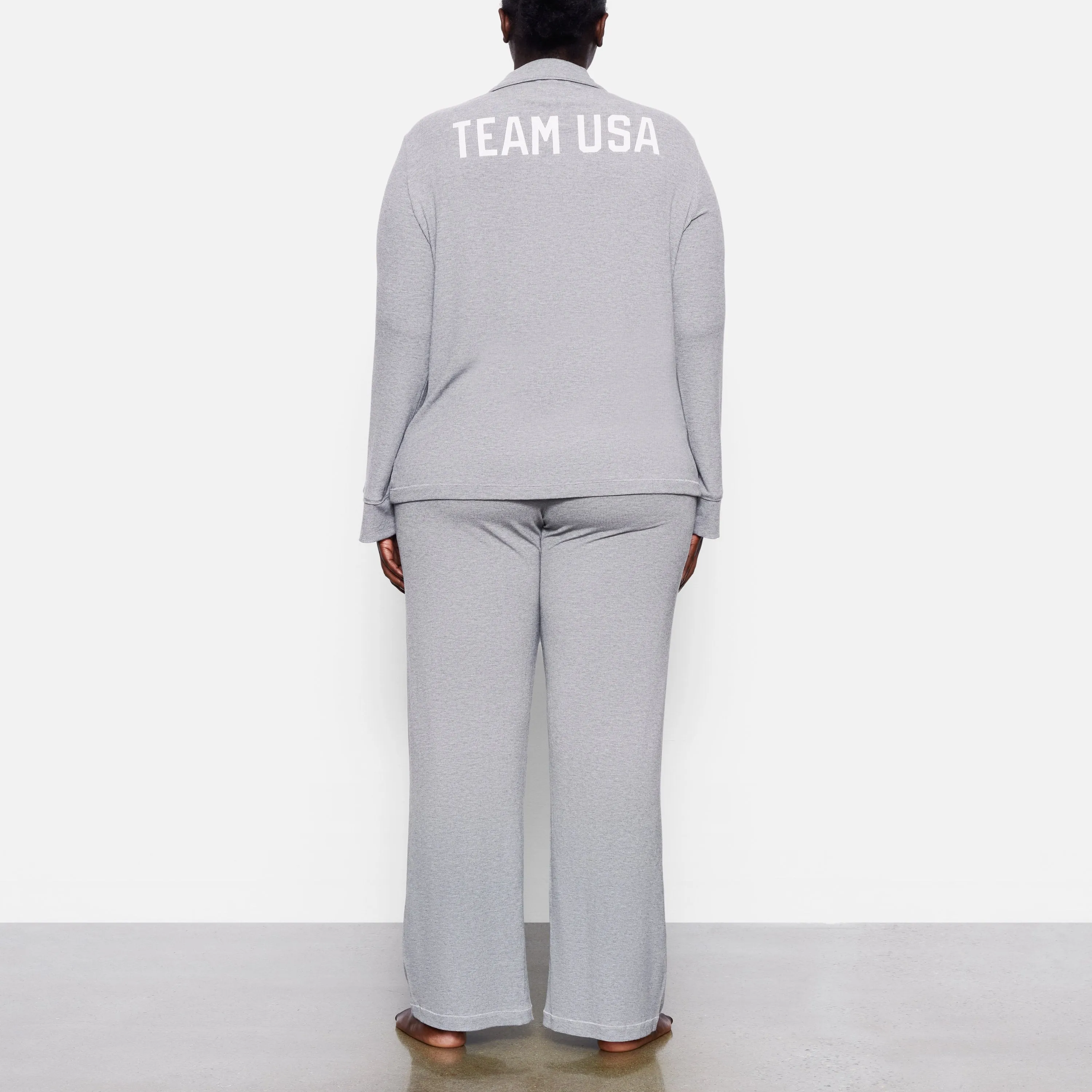 OLYMPIC CAPSULE JERSEY SLEEP SET | HEATHER GREY