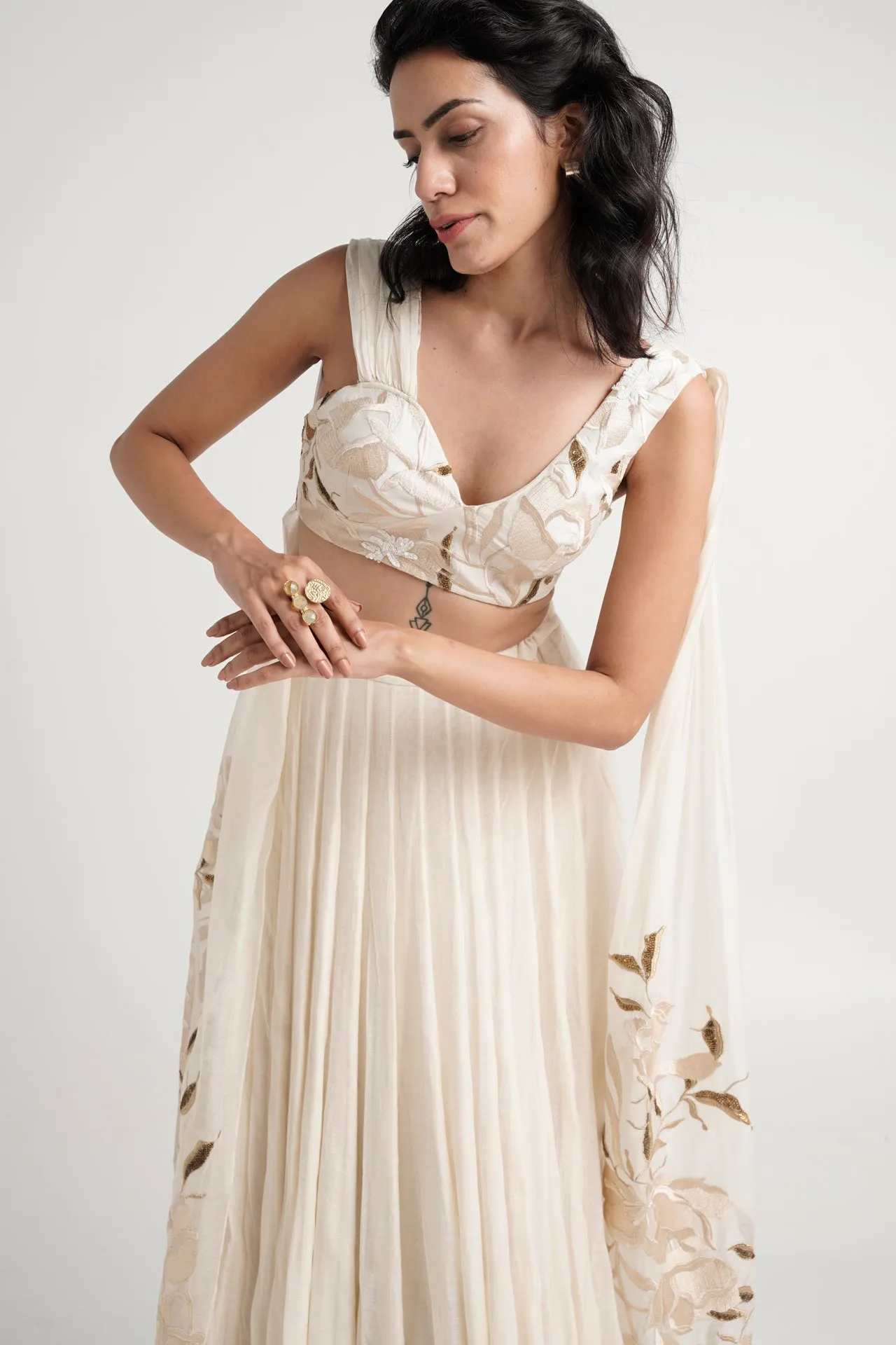 Opal - Celebrations Blou-sari   Cocktail Skirt