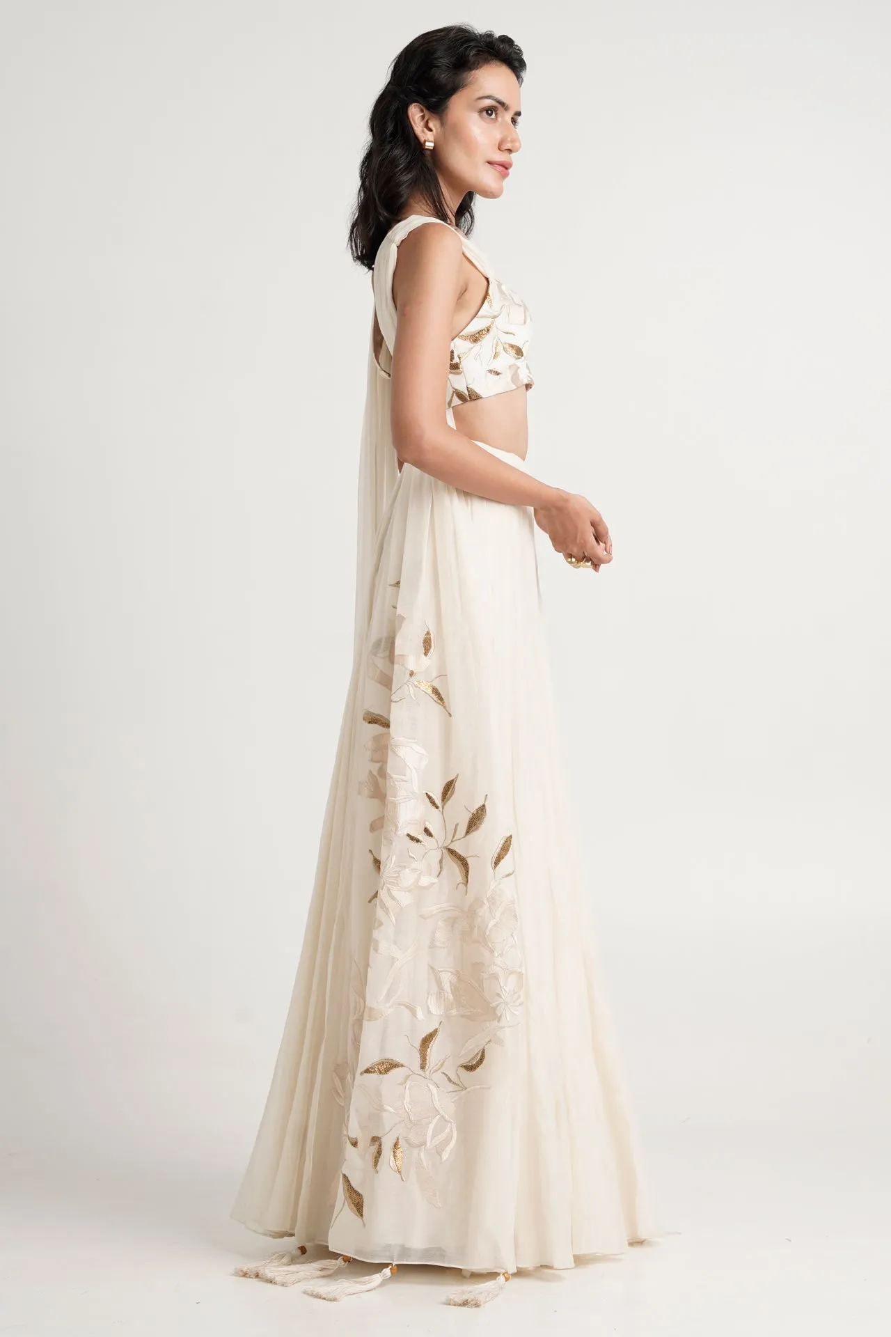 Opal - Celebrations Blou-sari   Cocktail Skirt