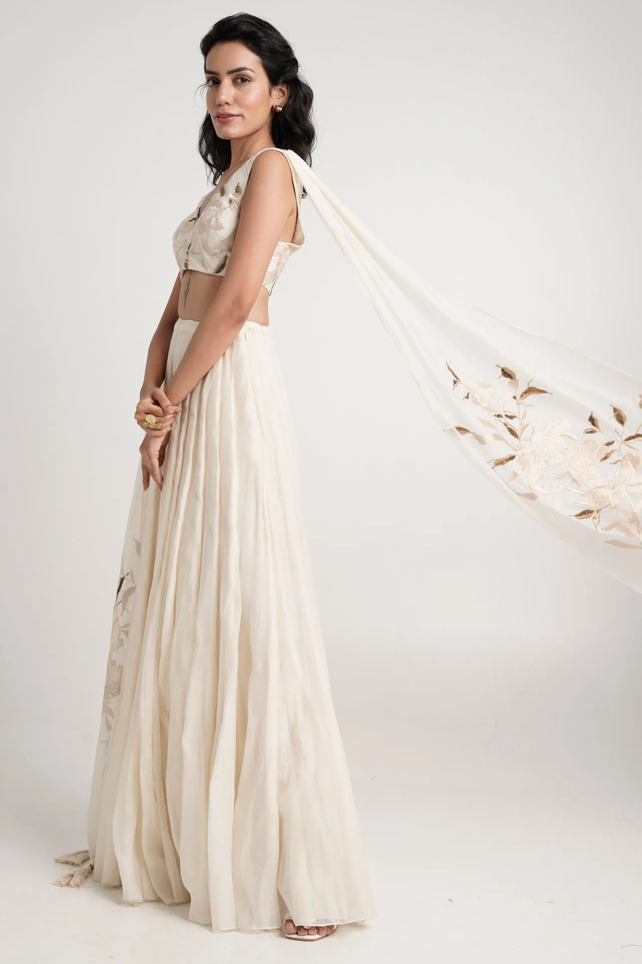 Opal - Celebrations Blou-sari   Cocktail Skirt