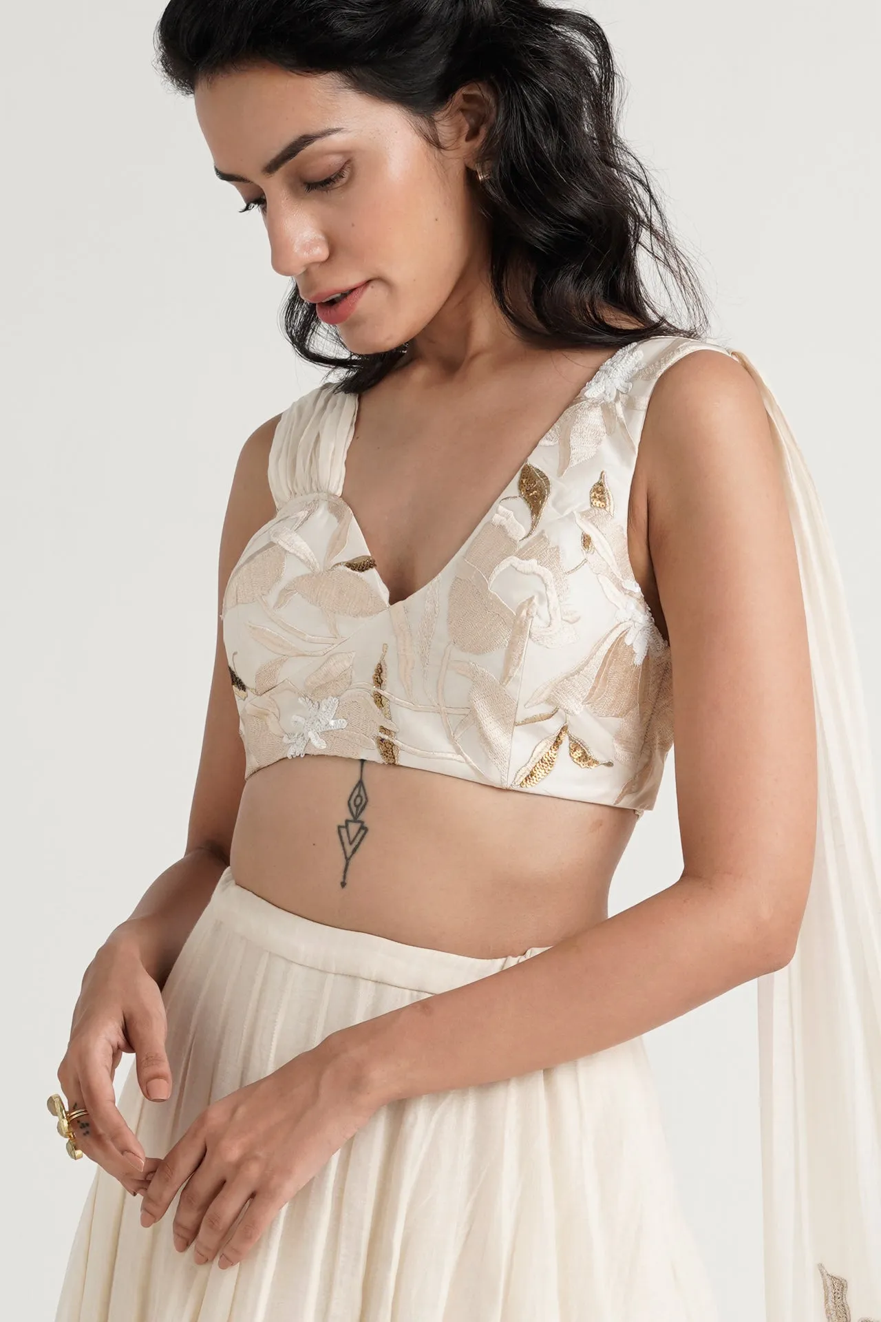 Opal - Celebrations Blou-sari   Cocktail Skirt