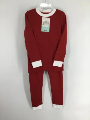 Peejamas Child Size 5 Red Solid Pajamas - boys