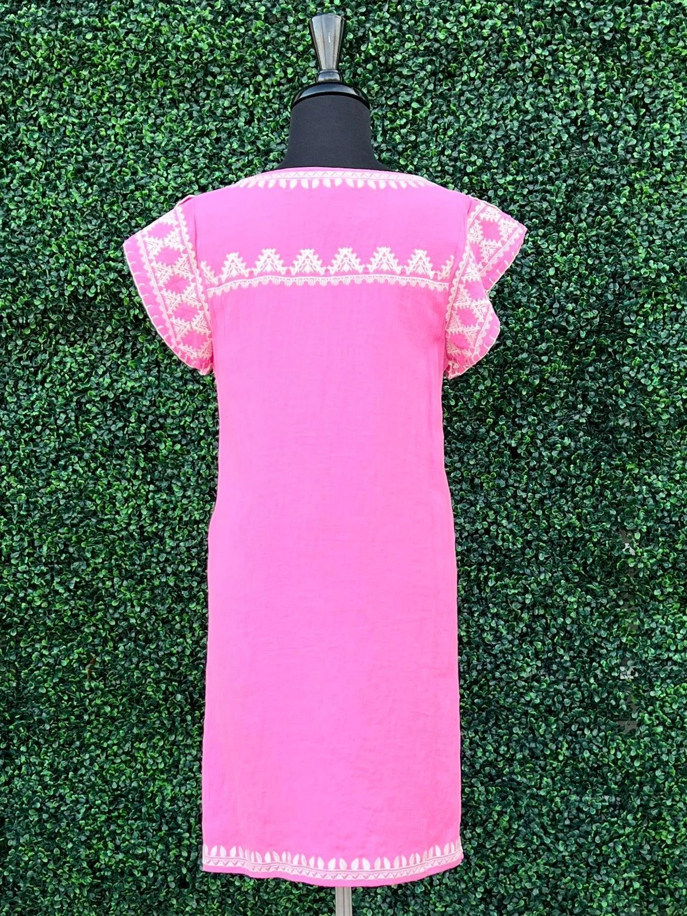 Pink Embroidered Dress