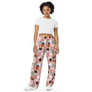 Pink Nutcracker unisex wide-leg pants