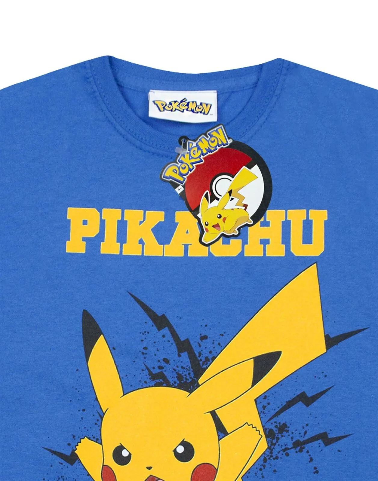 Pokemon Pikachu Boys Blue Short Sleeved T-Shirt
