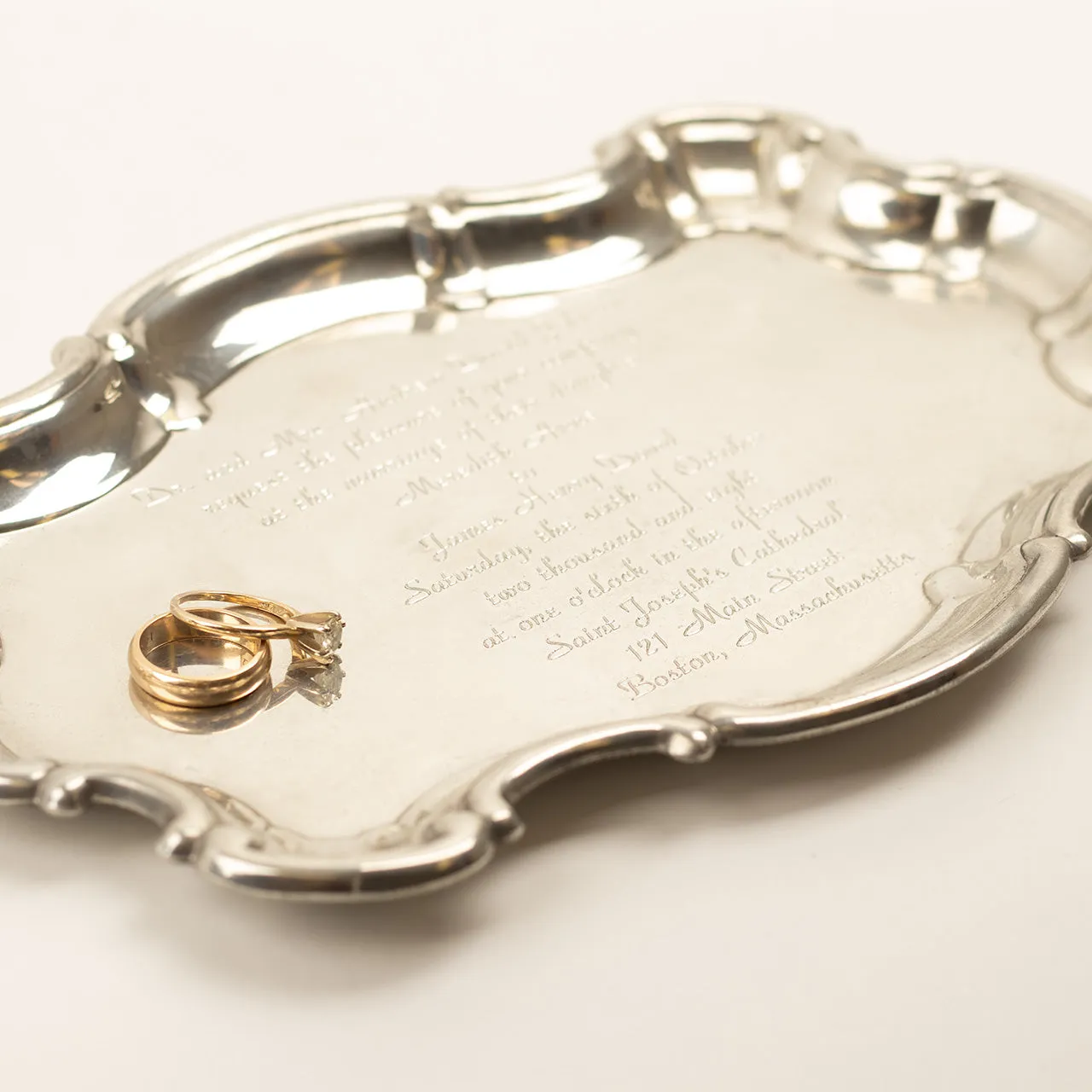 Polished Pewter Invitation Tray