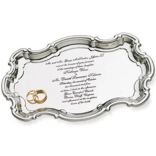 Polished Pewter Invitation Tray