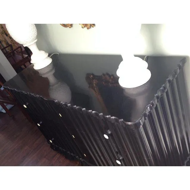 Portuguese Rococo Ebonized 3-Drawer Commode