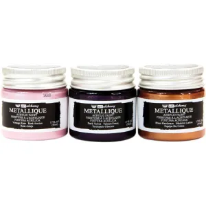 Prima Marketing Finnabair Art Alchemy Acrylic Paint Set 3 pack Metallique Rococo, 1.7 Fl Oz Each