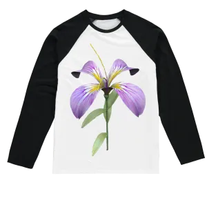 PurpleFlower Sublimation Baseball Long Sleeve T-Shirt