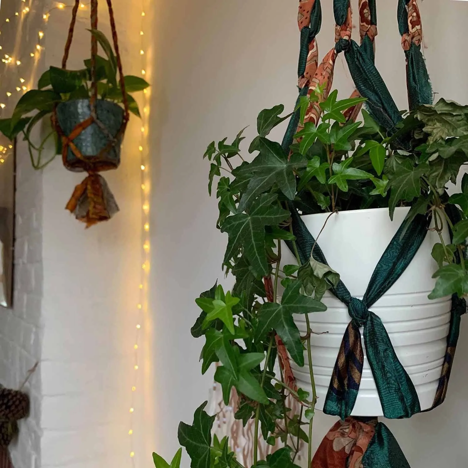 Recycled Sari Plant Hanger - Large