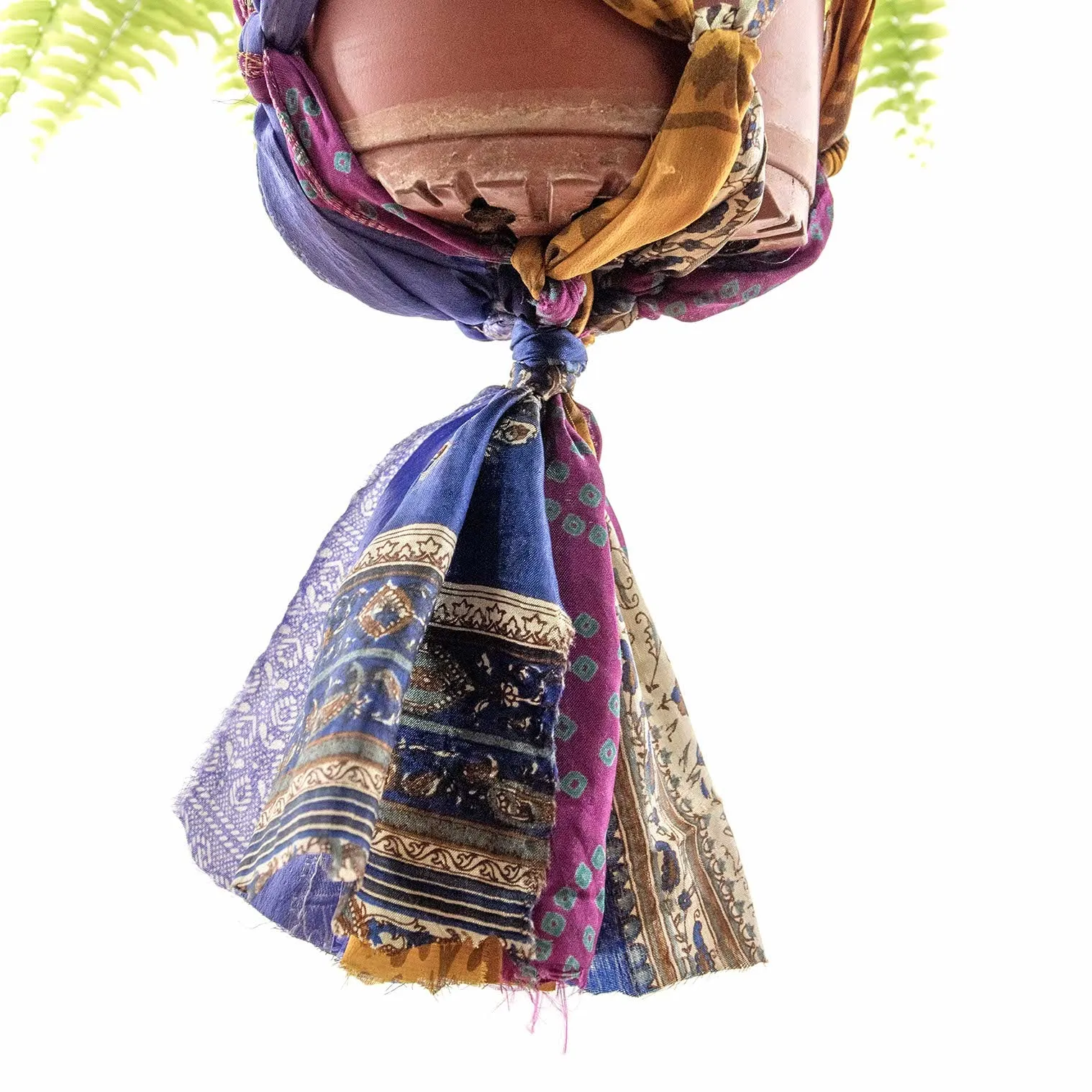 Recycled Sari Plant Hanger - Large