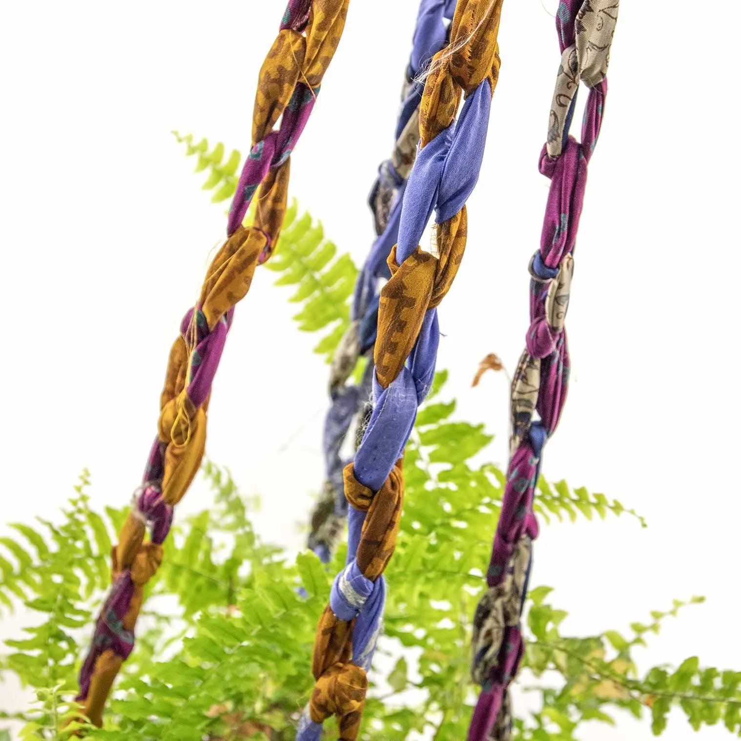 Recycled Sari Plant Hanger - Large