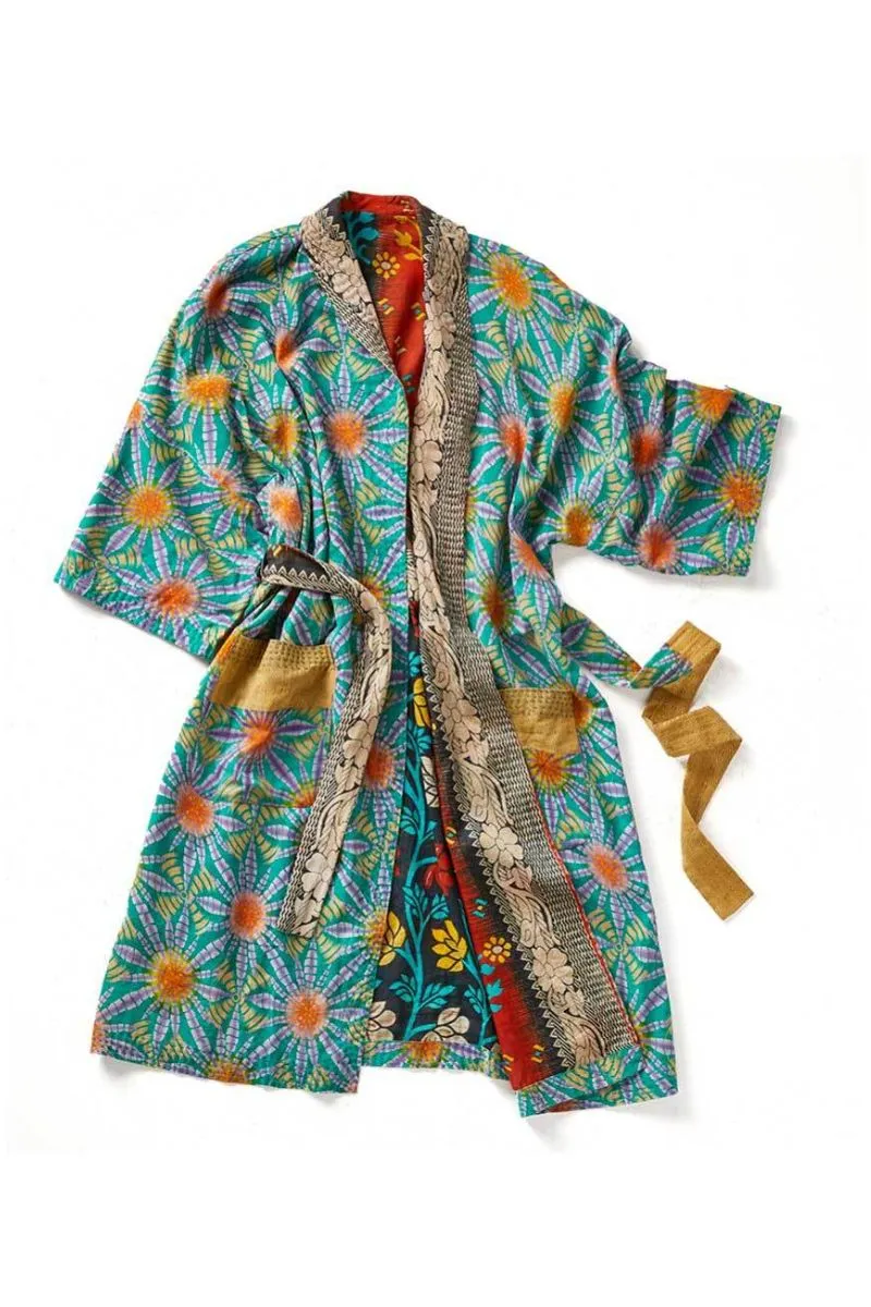 Recycled Sari Spa Bath Robe