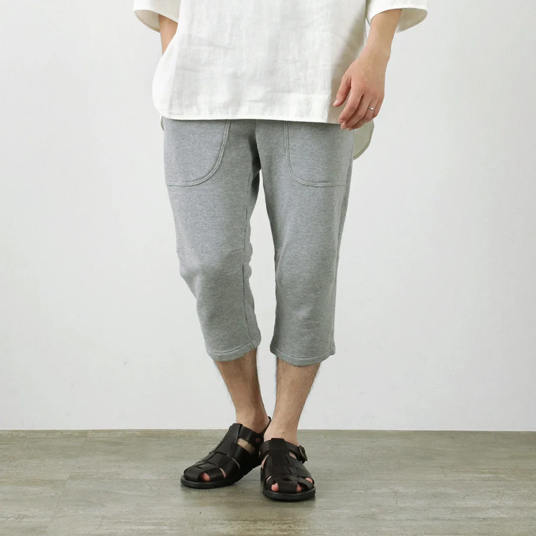 ROCOCO（ロココ） 吊り編み 裏毛 スウェット クロップドパンツ