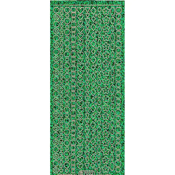 Rococo Nail Seal #7002 Green/Gold