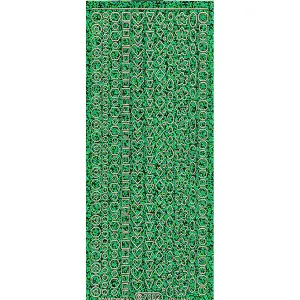 Rococo Nail Seal #7002 Green/Gold