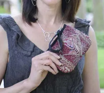 Sari Pleated Front Wristlet