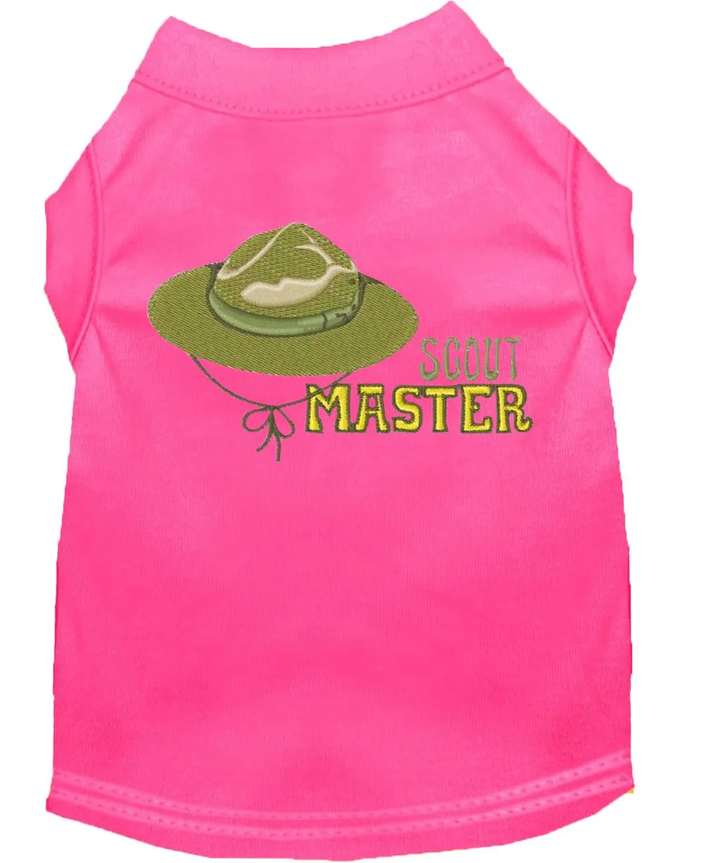 Scout Master Embroidered Dog Shirt Bright Pink Med (12)