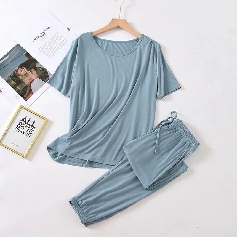 Smooth and Comfy Star-shaped Print Long Sleeve Pajamas Set