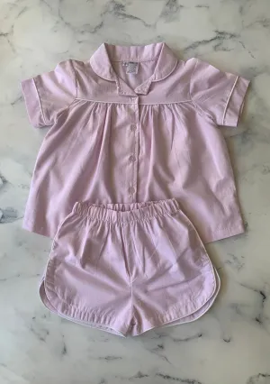 Soft pink striped Pajamas short sleeve