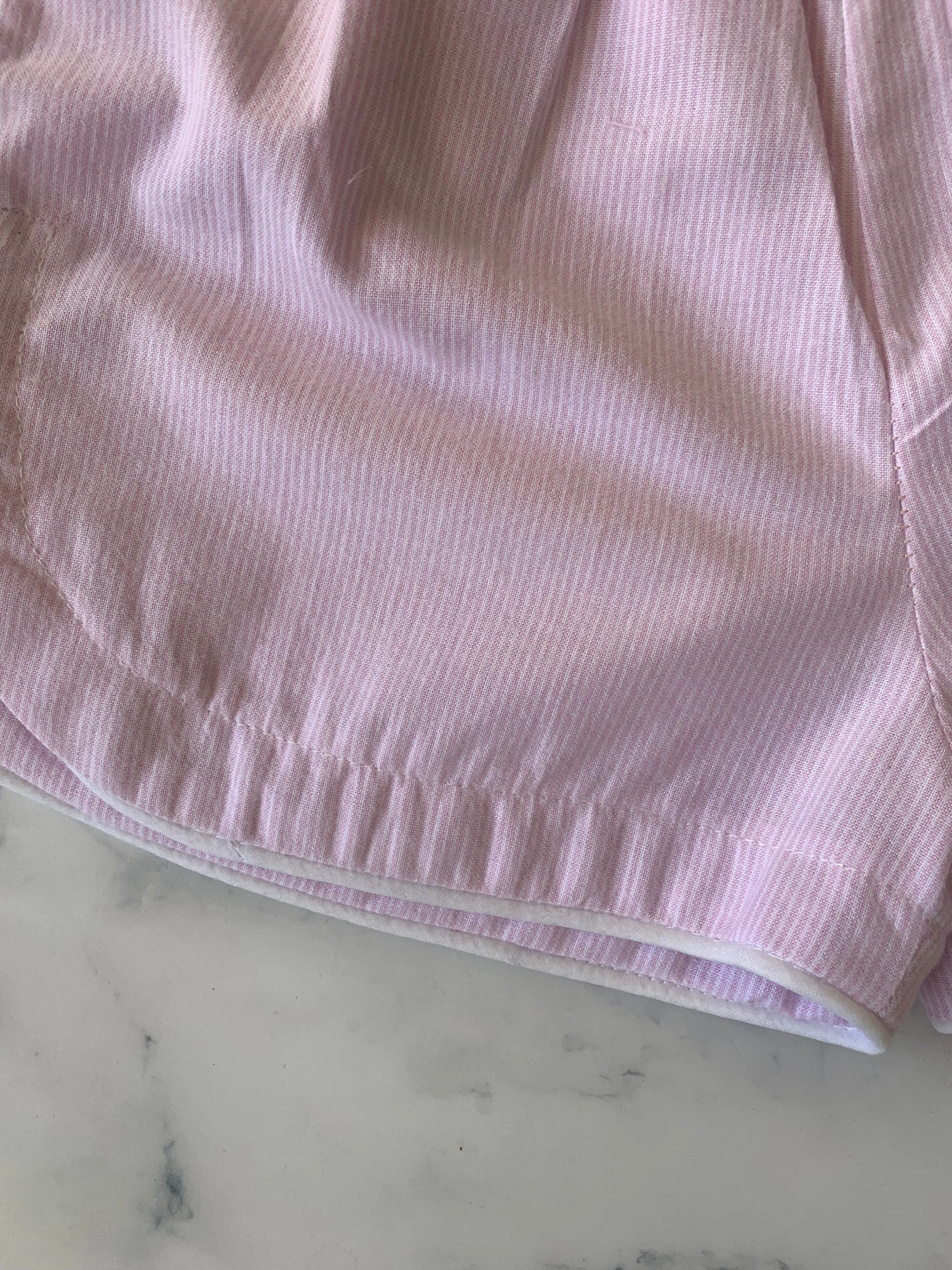 Soft pink striped Pajamas short sleeve