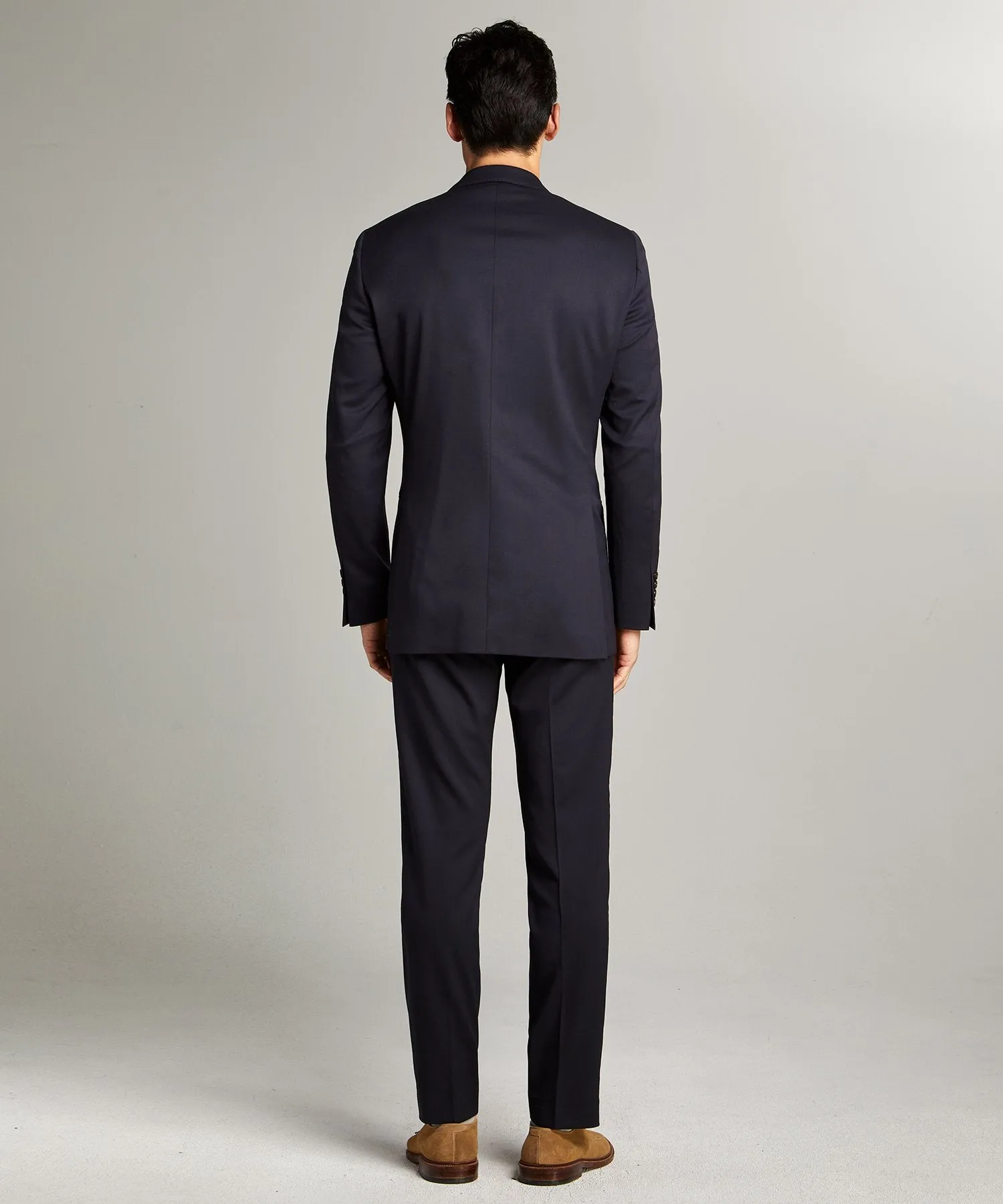 Sutton Stretch Tropical Wool Suit Trouser in Navy