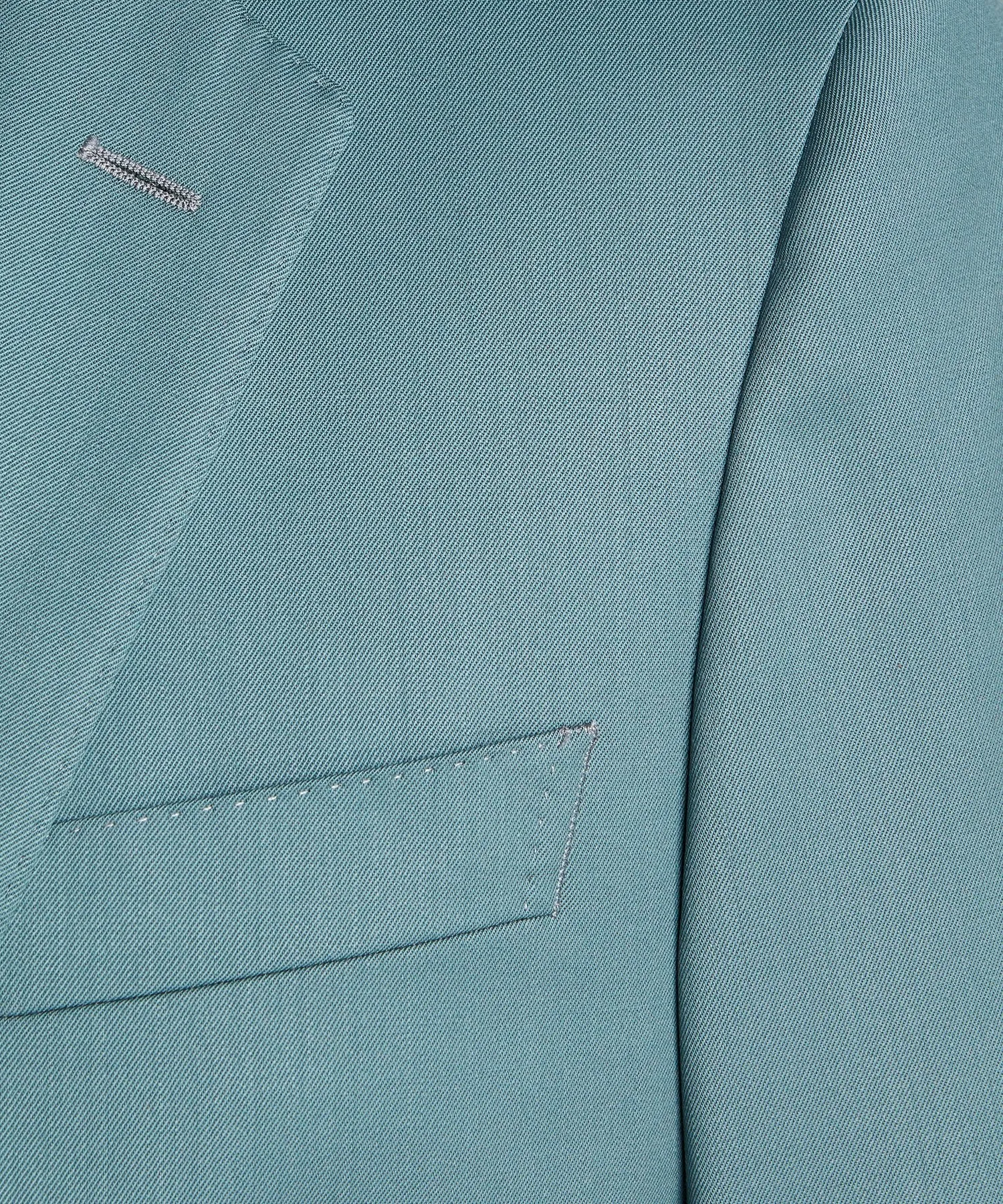 Sutton Wool Gabardine Suit Jacket in Aqua