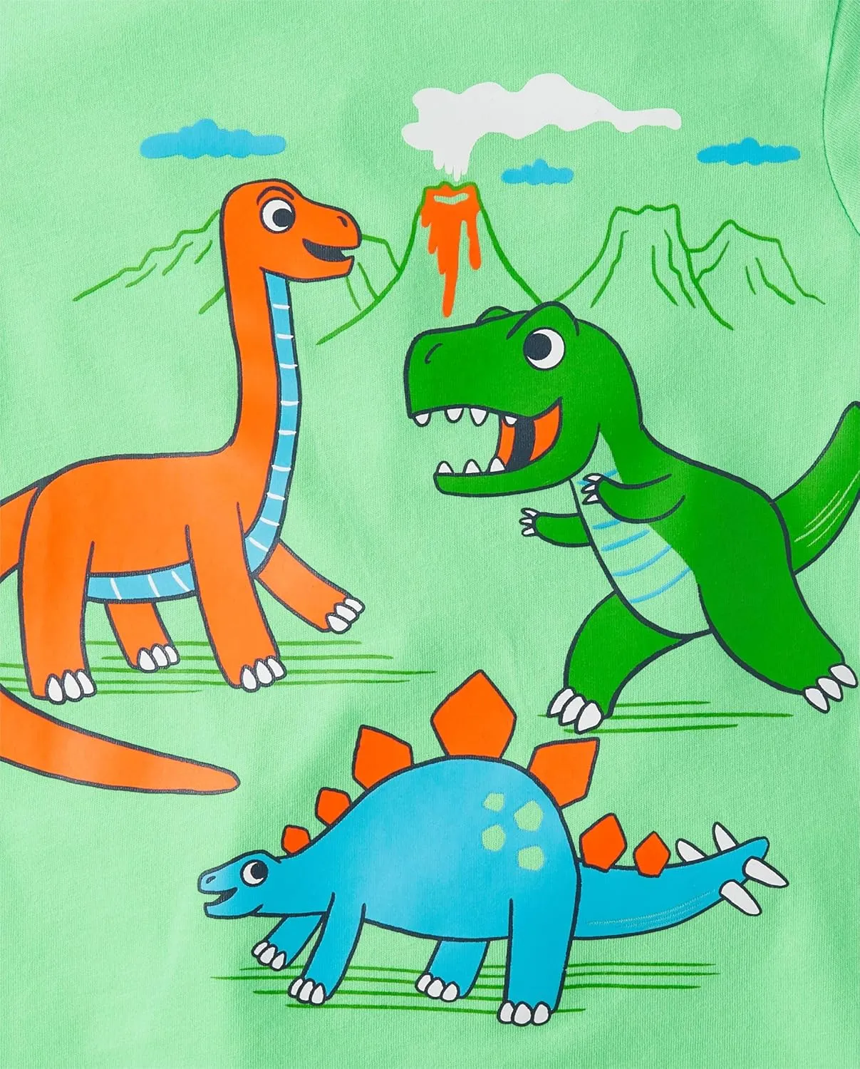 The Children's Place Baby and Toddler Boys' Dino Short Sleeve Graphic T-Shirts, Multipack