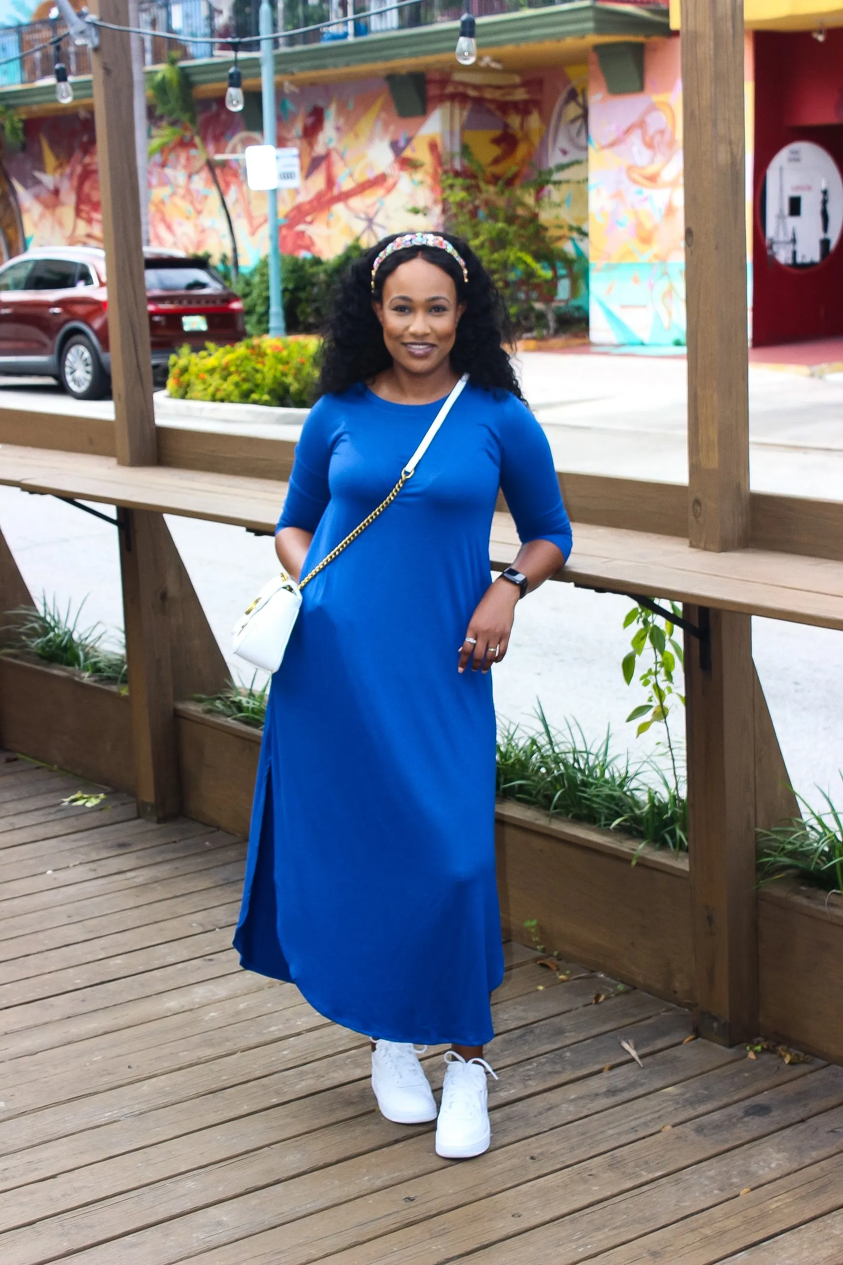 The Essential Dress-Pacific Blue