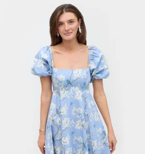 The Matilda Dress - Diane Hill Blue Chinoiserie