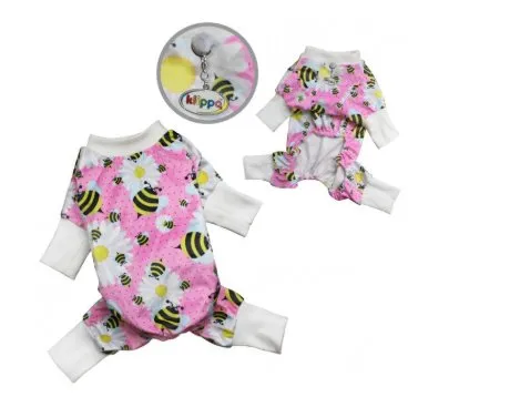 Ultra Soft Minky Bumblebee and Flowers Pajamas