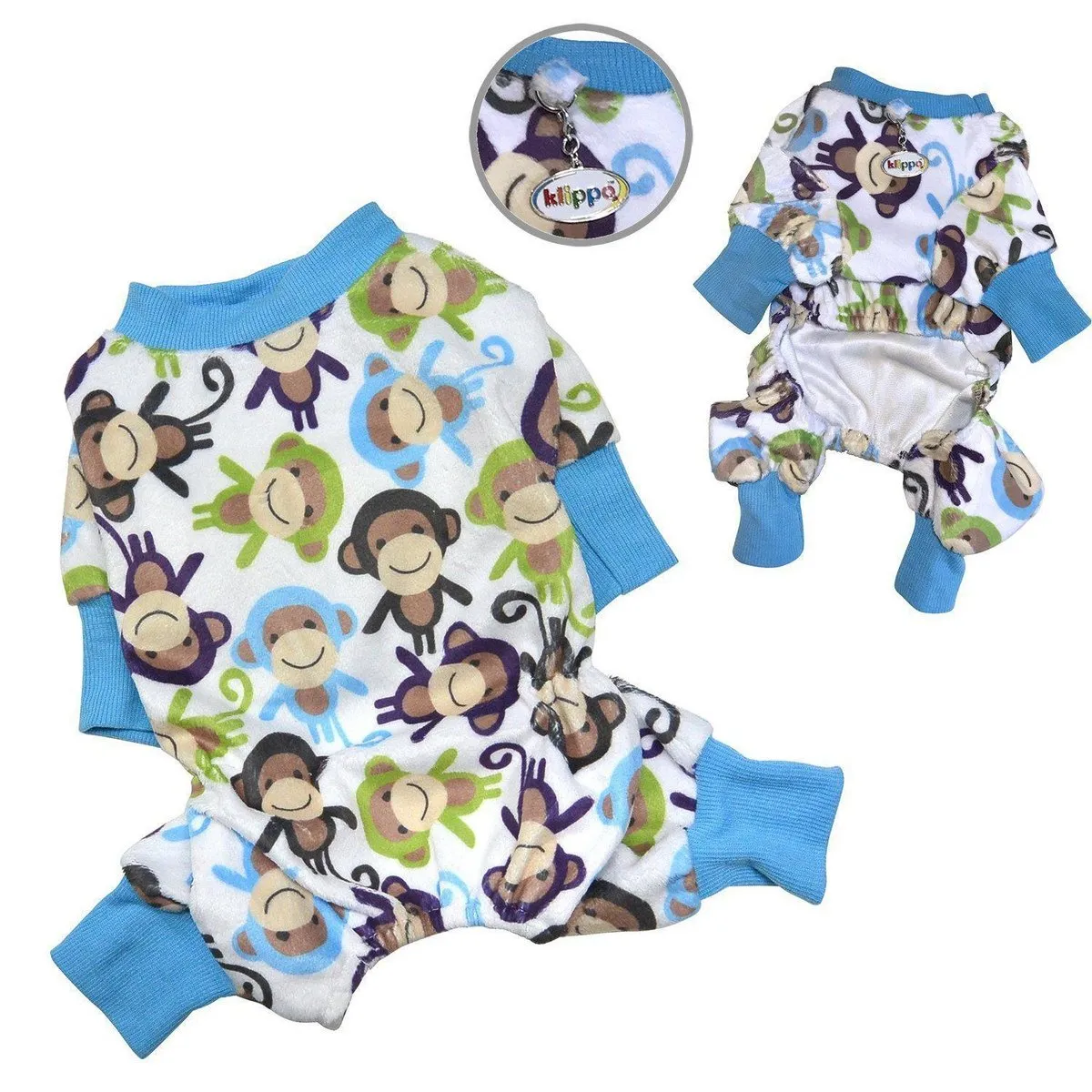 Ultra Soft Minky Monkey Dog Pajamas