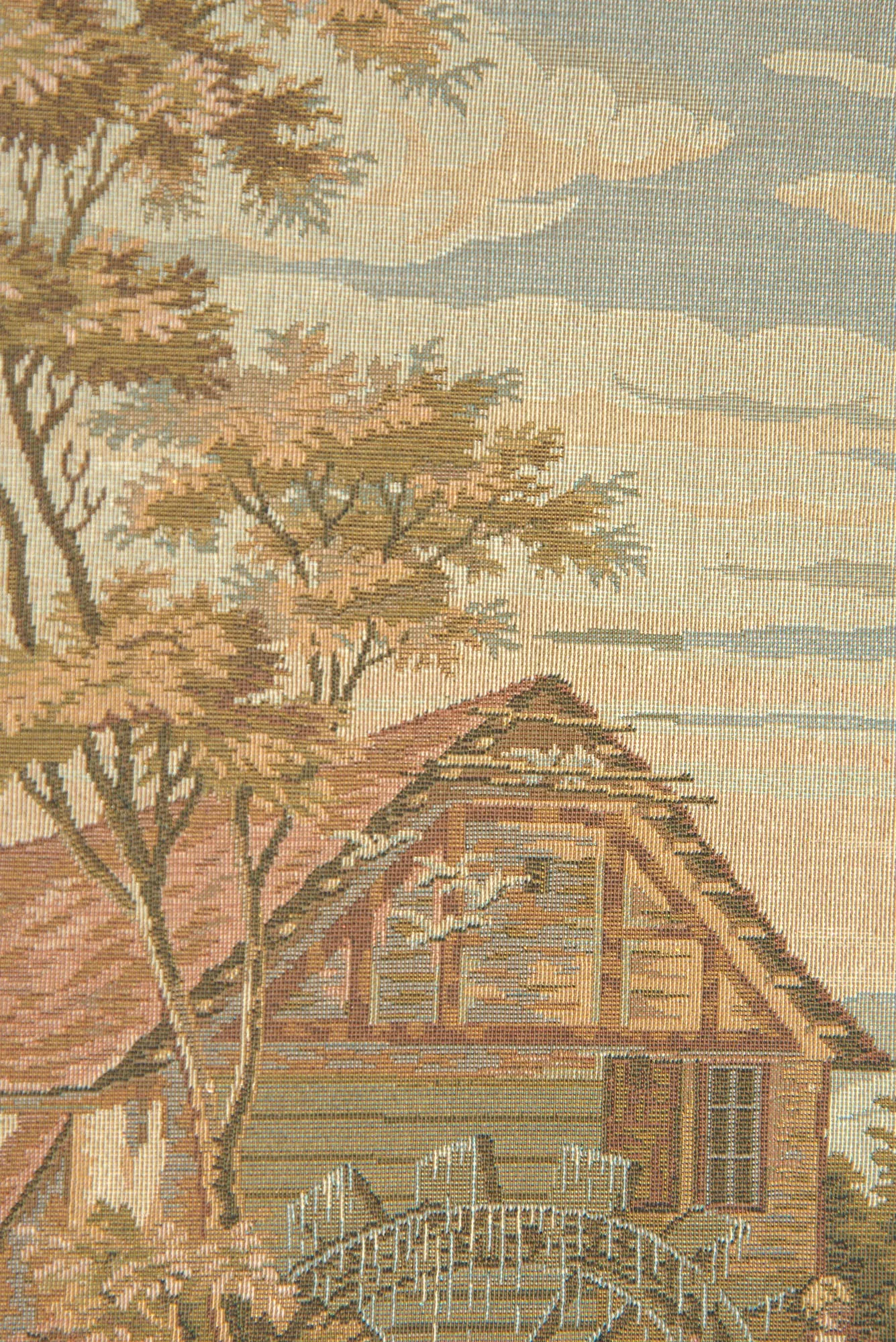 Washing by the Lake Small without Border Italian Tapestry Wall Hanging by Francois Boucher