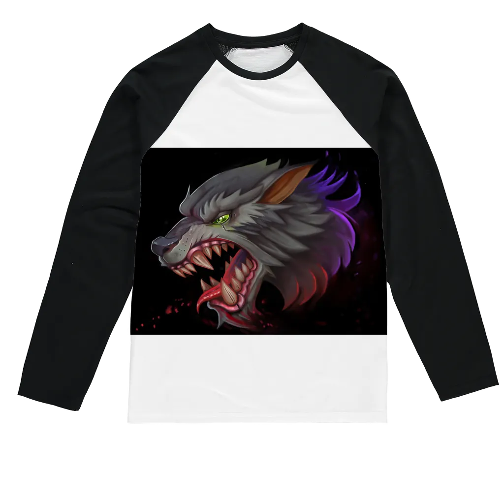 Wolf Sublimation Baseball Long Sleeve T-Shirt