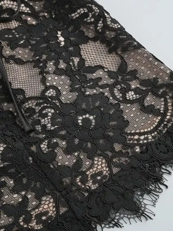 Women’s Lace See-through Splicing Waist Tube Dress